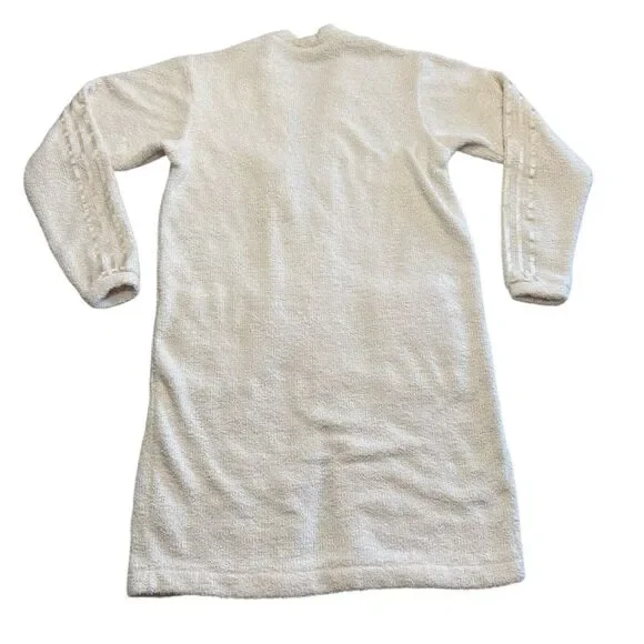 ADIDAS Originals Womens Velour Layering KIMONO Sz XS Wonder White Pockets Poly - Picture 8 of 14